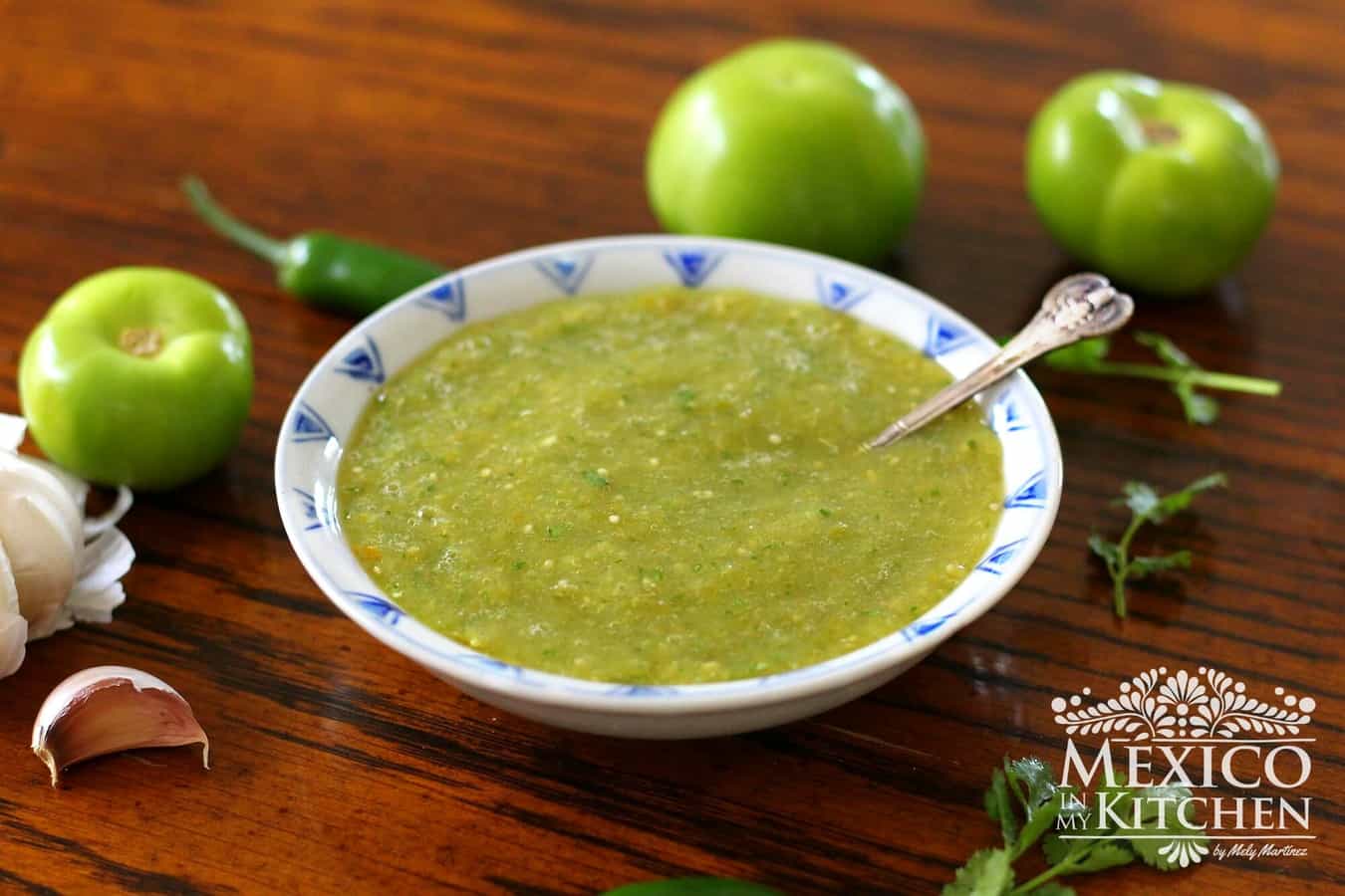 Ready in minutes green 
salsa.