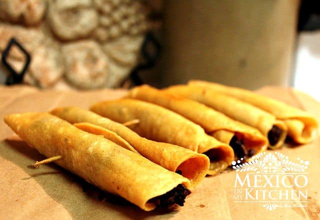 Recipes to Celebrate Mexico flautas crispy tacos