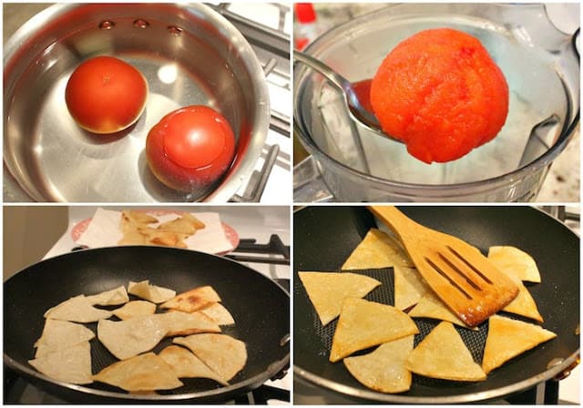 Chipotle Chilaquiles Recipe | step by step instructions with photos of the process.