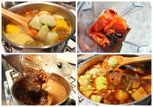 Mole de olla recipe | step by step instructions with photos of the process.