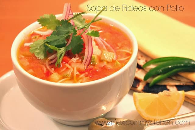 Healthy Mexican Recipes |  Chicken Noodle Soup with Vegetables