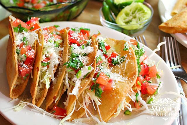 Crispy Potato Tacos | Authentic Mexican Food Recipes