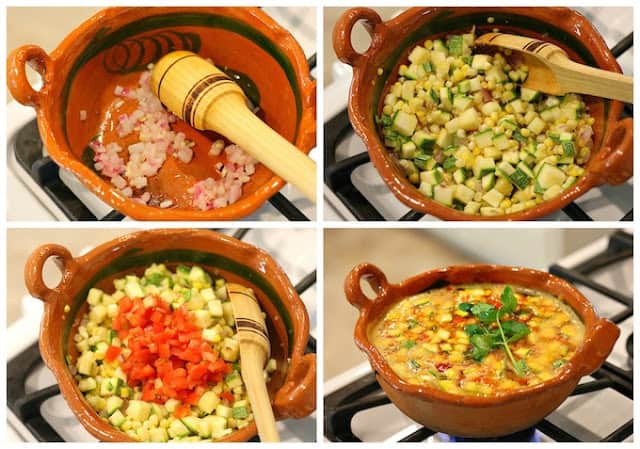 Corn and Zucchini Soup | instructions step by step