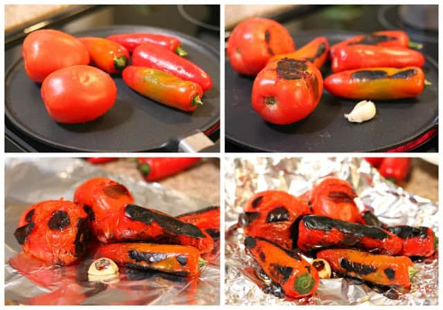 roasted Red Jalapeño Salsa recipe | step by step instructions with photos of the process.