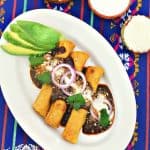 Turkey Crispy Tacos with Mole Sauce | Mexican Recipes