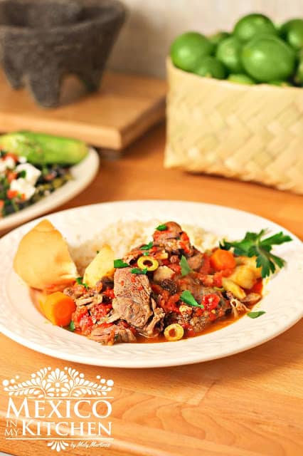 Mexican Beef Stew Recipe, step by step instructions with photos of the process.