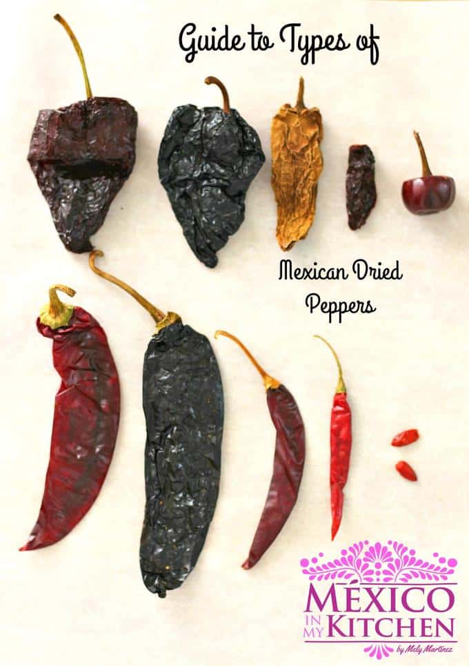Guide of mexican dried peppers