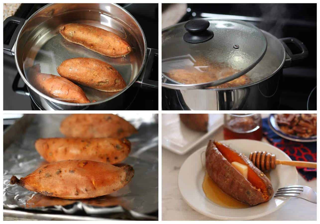 step by step tutorial for making sweet potatoes 