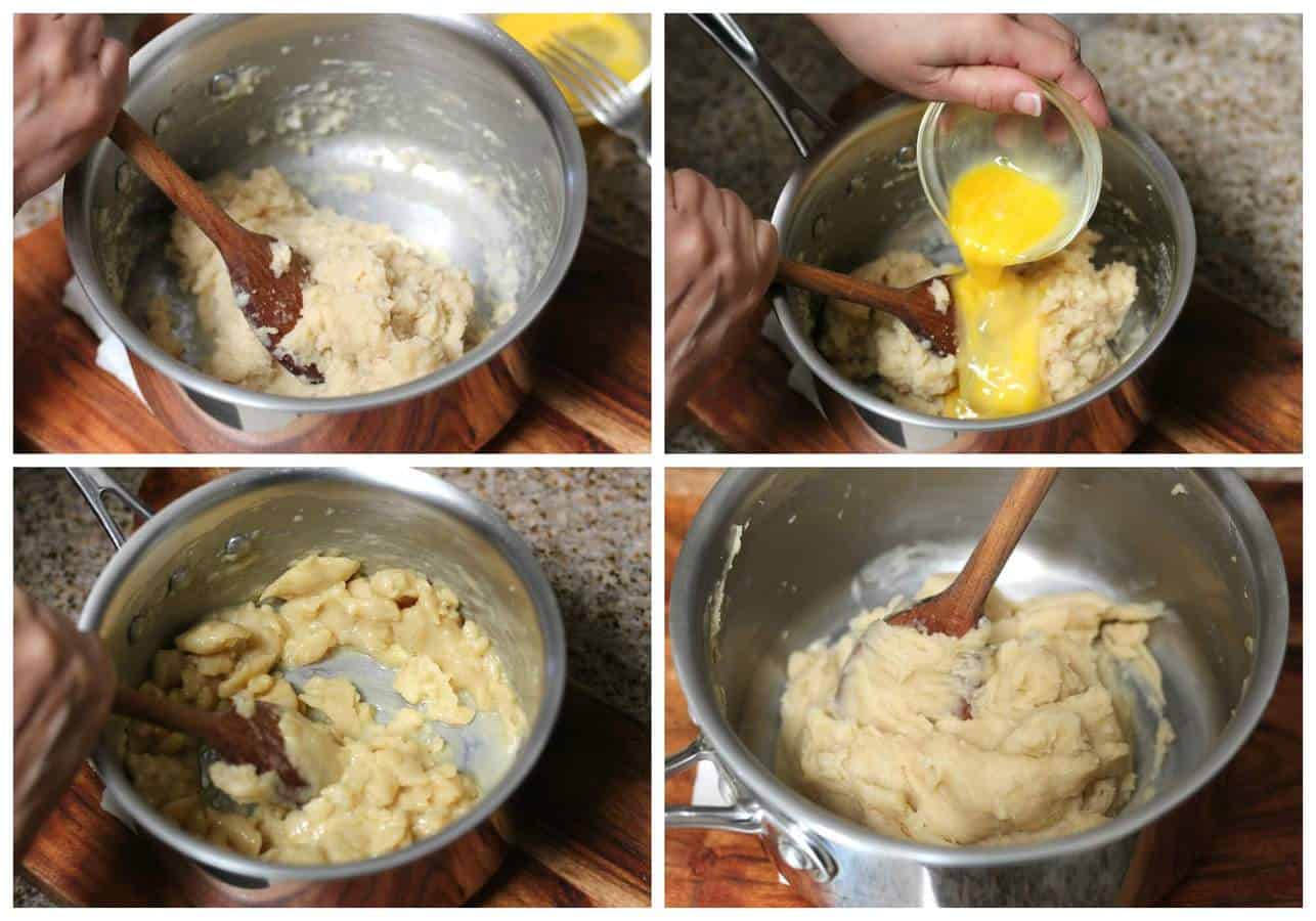 step by step to make Mexican churro dough