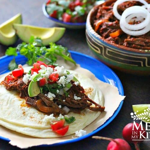 ancho pepper shredded beef for tacos