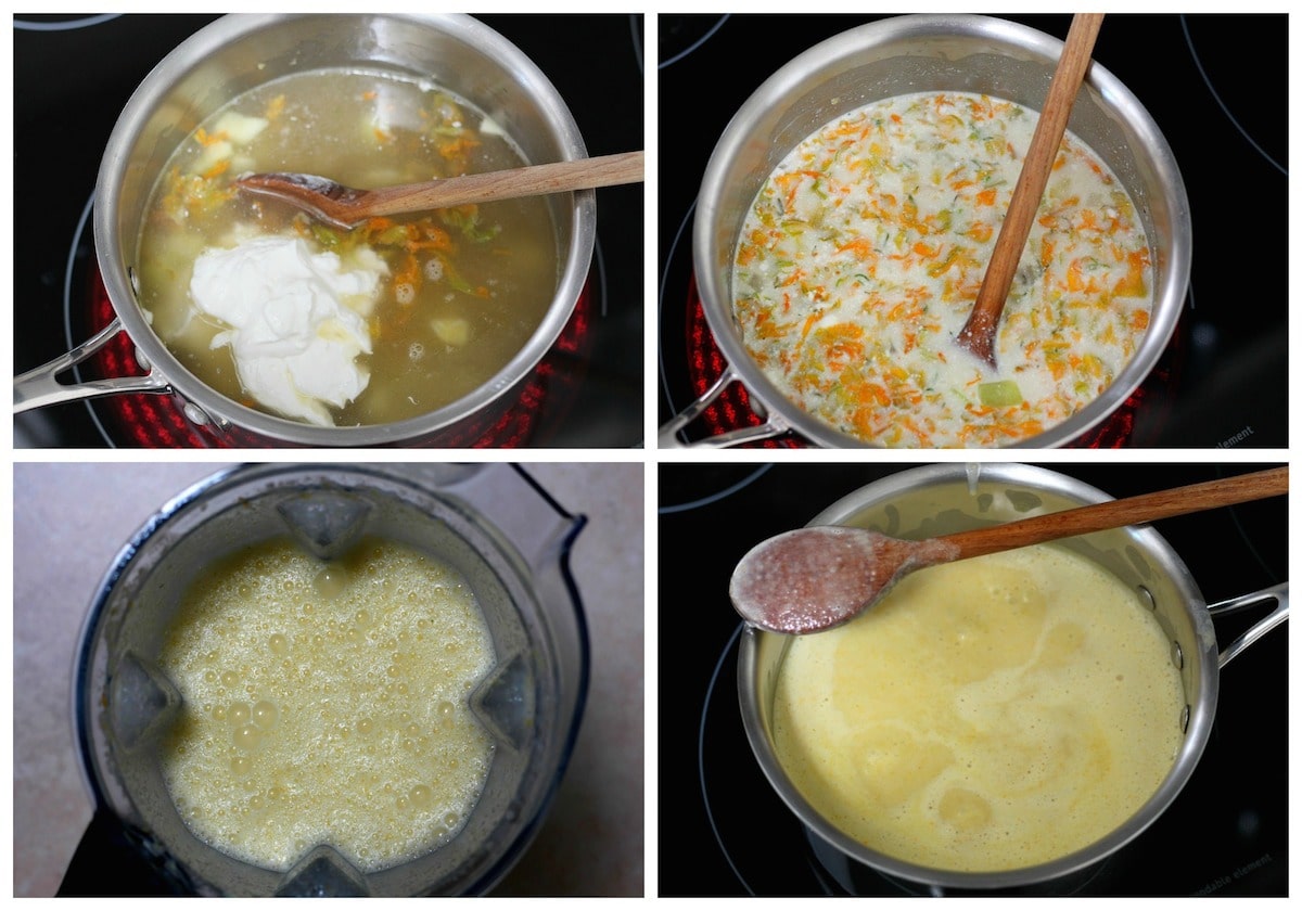 how to make squash blossom soup