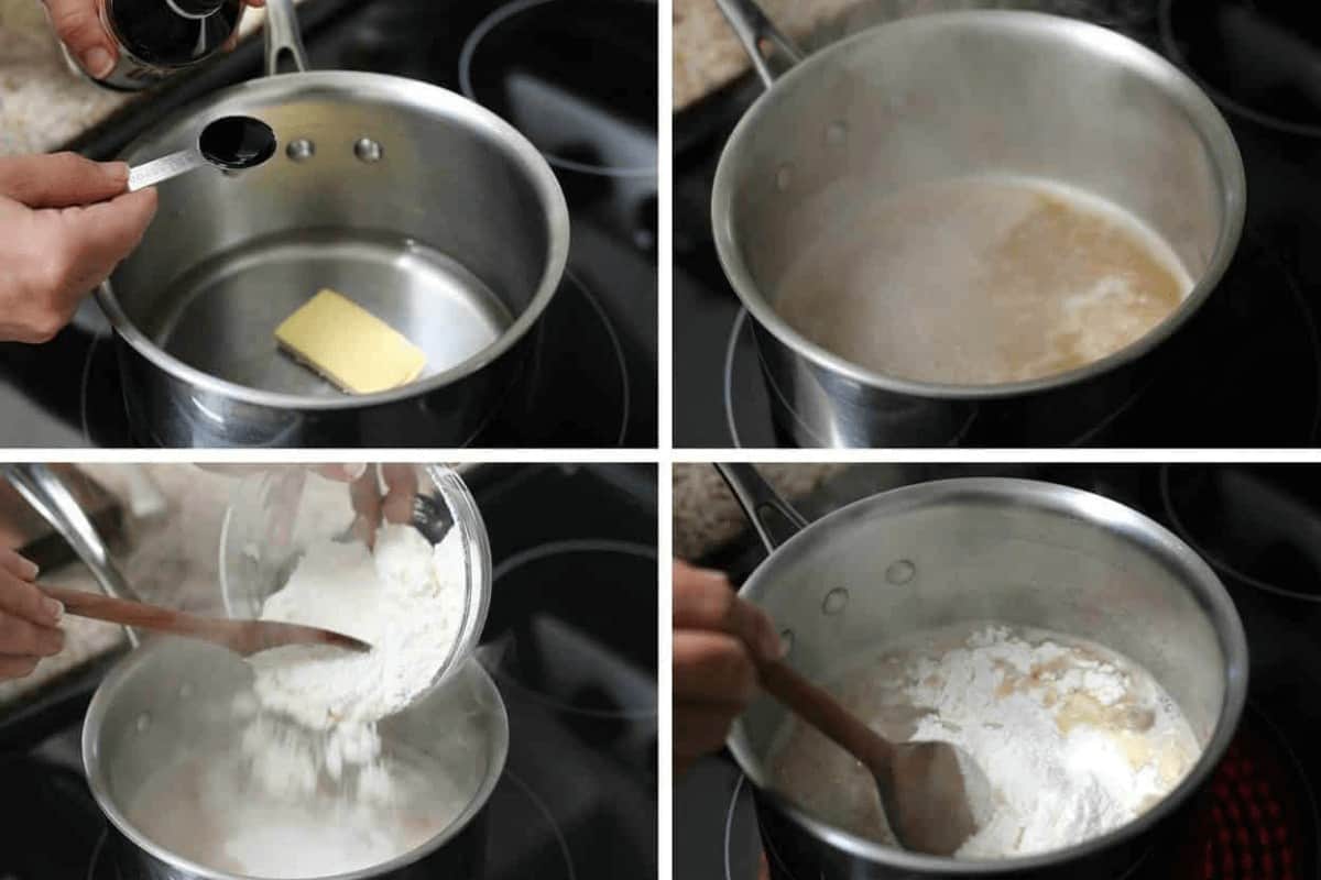 Steps to making churro dough