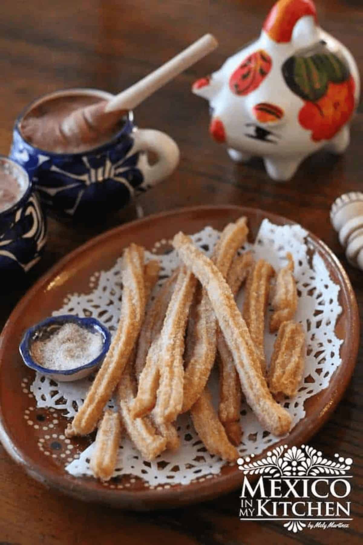 Fried Mexican pastry with cinnamon sugar