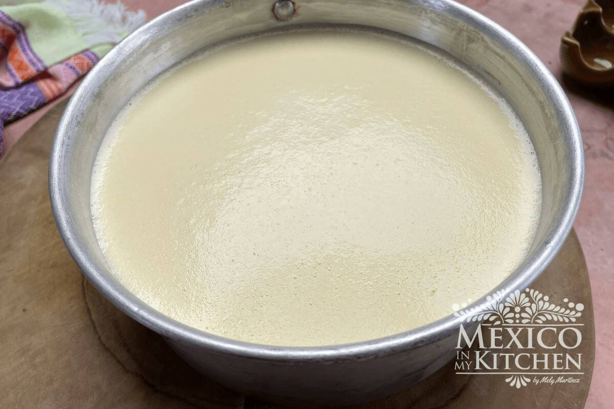 Milk mixture is an oven safe dish
