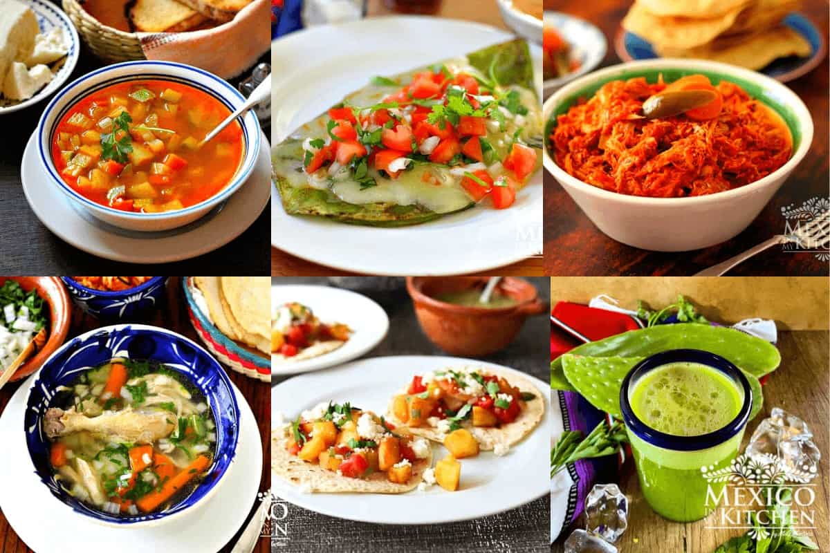 A collage of healthy Mexican food recipes