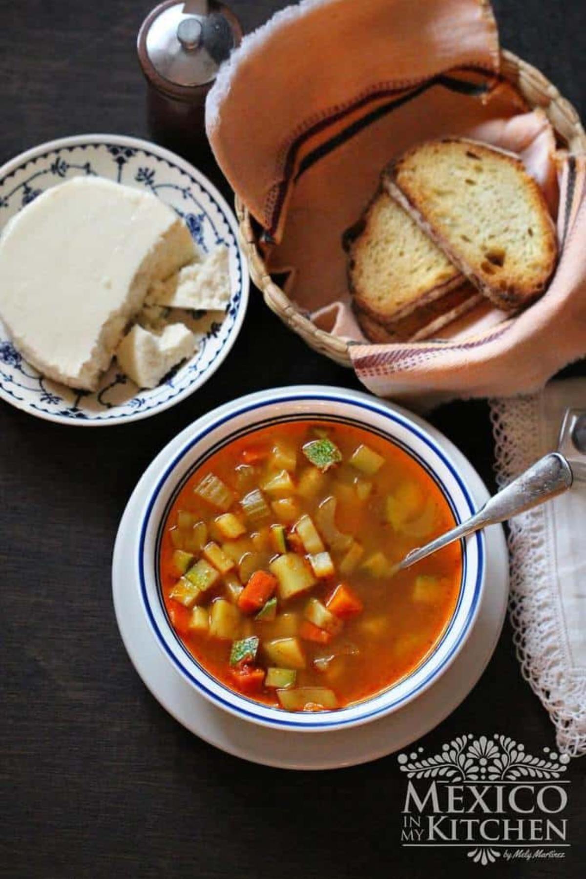 Healthy Mexican Recipes vegetable soup.